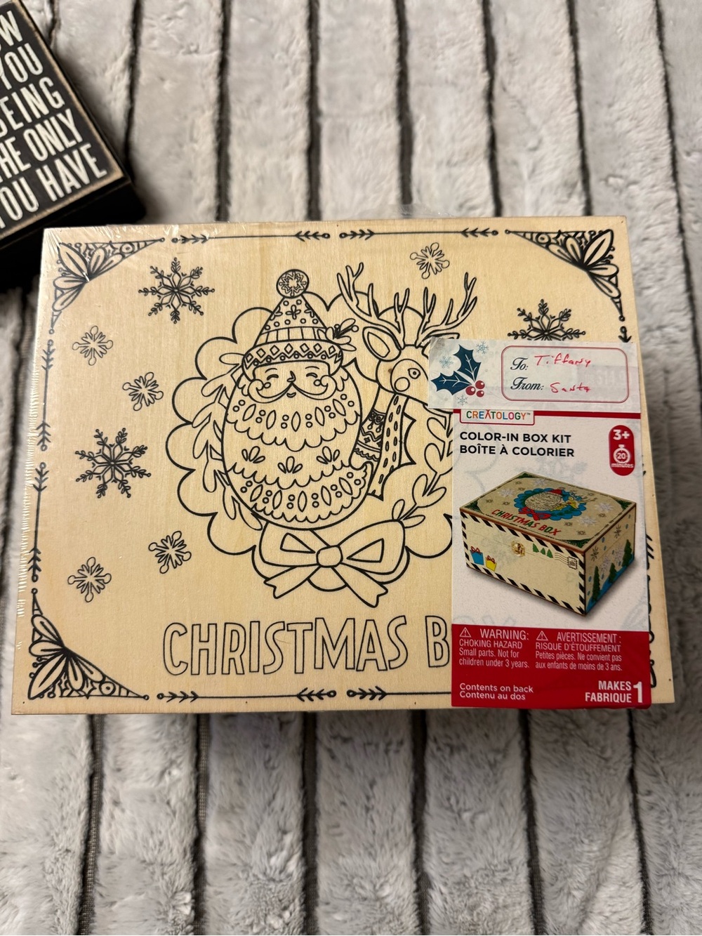 Creatology Christmas Color-In Box Kit Wooden Craft - Picture 1 of 7